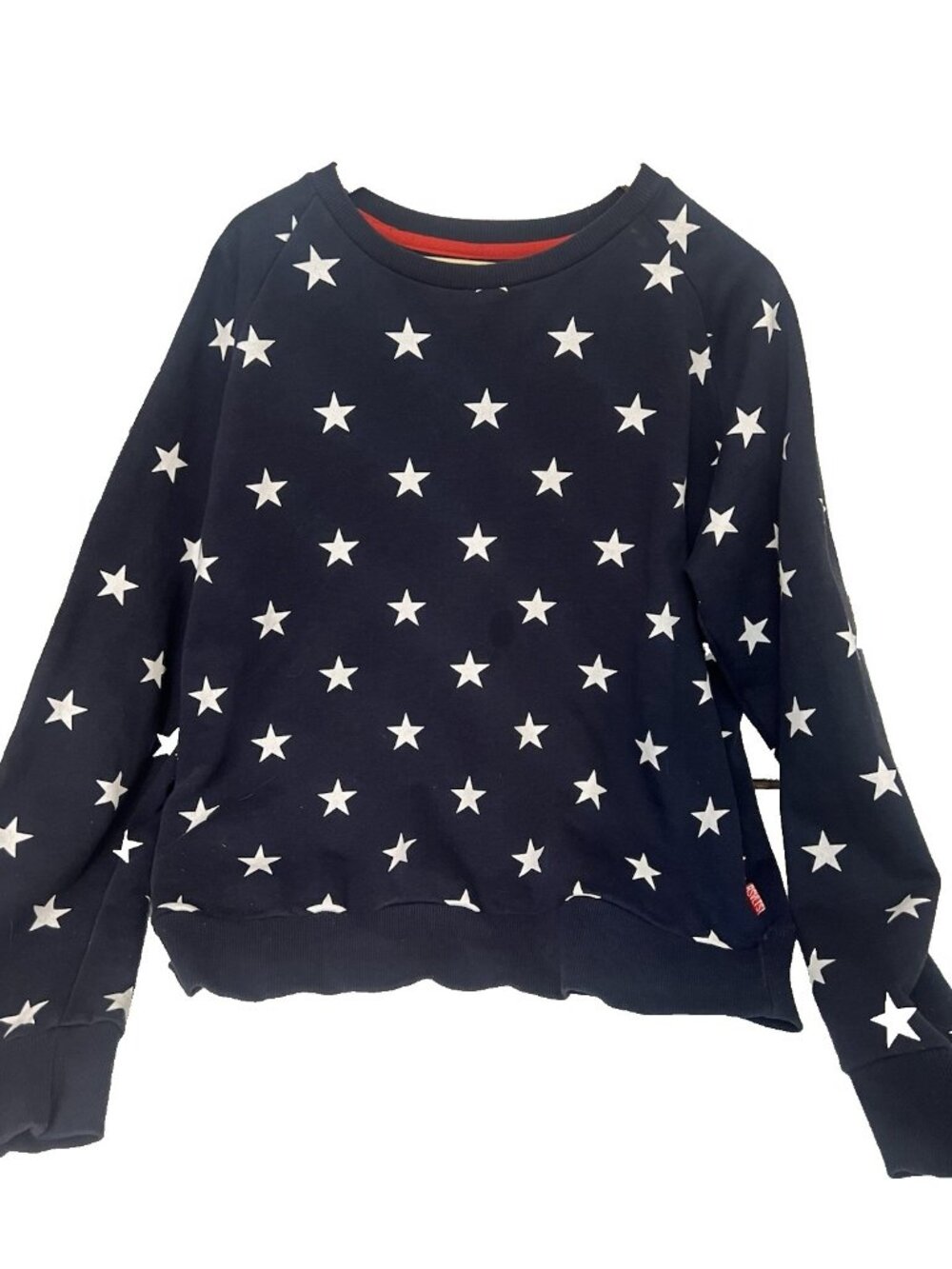 RSVLTS USA Stars Womens Large Navy Pullover Sweatshirt.    G